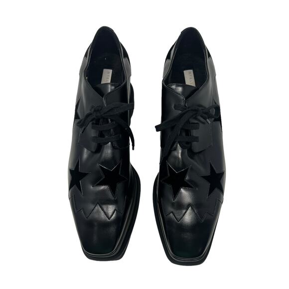 NWOT Stella McCartney Elyse Star Mega Platform Oxford Black Size 40.5 - Picture 2 of 9